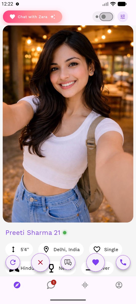 Discover and swipe profiles of local girls on Flingo dating app